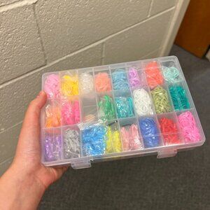 Rainbow Hair Elastics Set – 23 Colors in Organizer Case